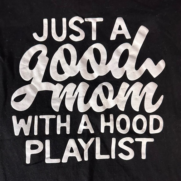 XL Black cotton short sleeve tshirt with iron on decal - Picture 1 of 2